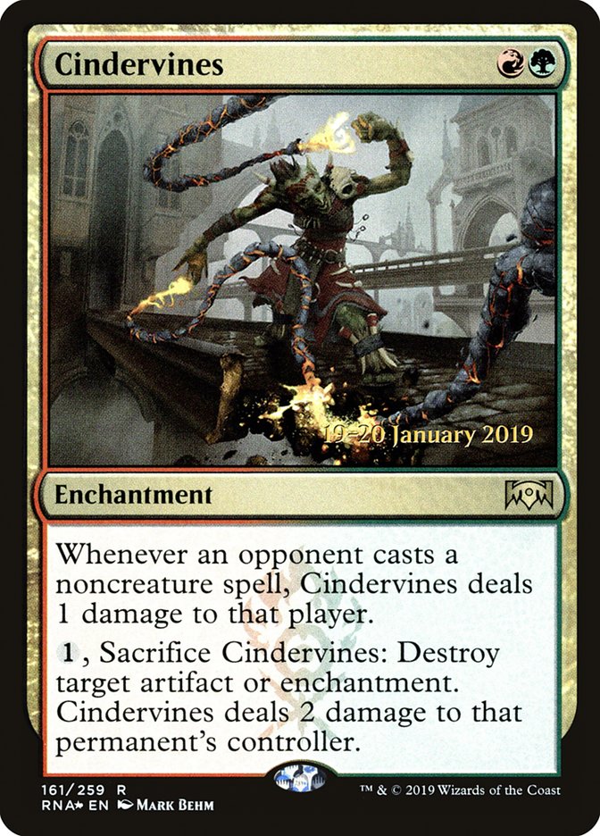 Cindervines (161) [Ravnica Allegiance Prerelease Promos] | Odin's Place