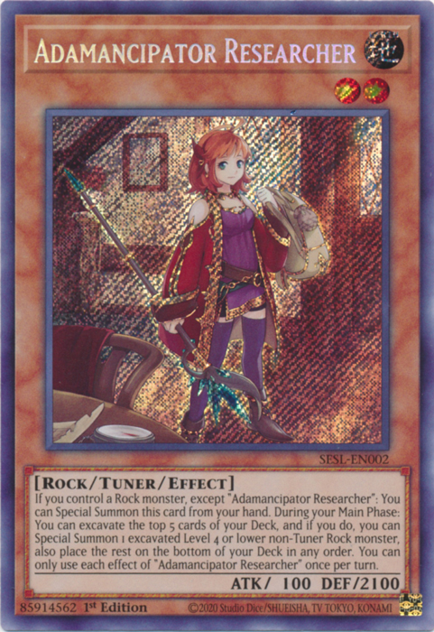Adamancipator Researcher [SESL-EN002] Secret Rare | Odin's Place