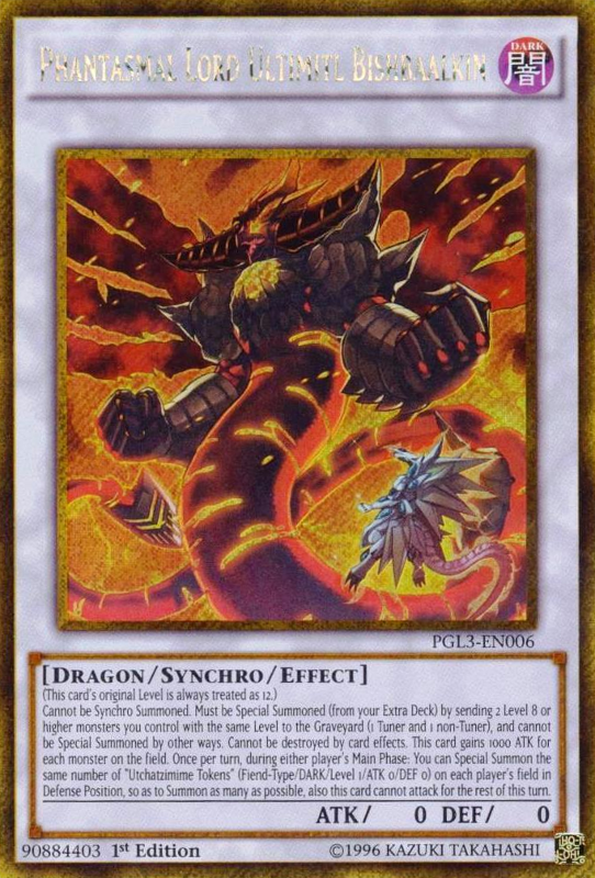 Phantasmal Lord Ultimitl Bishbaalkin [PGL3-EN006] Gold Secret Rare | Odin's Place