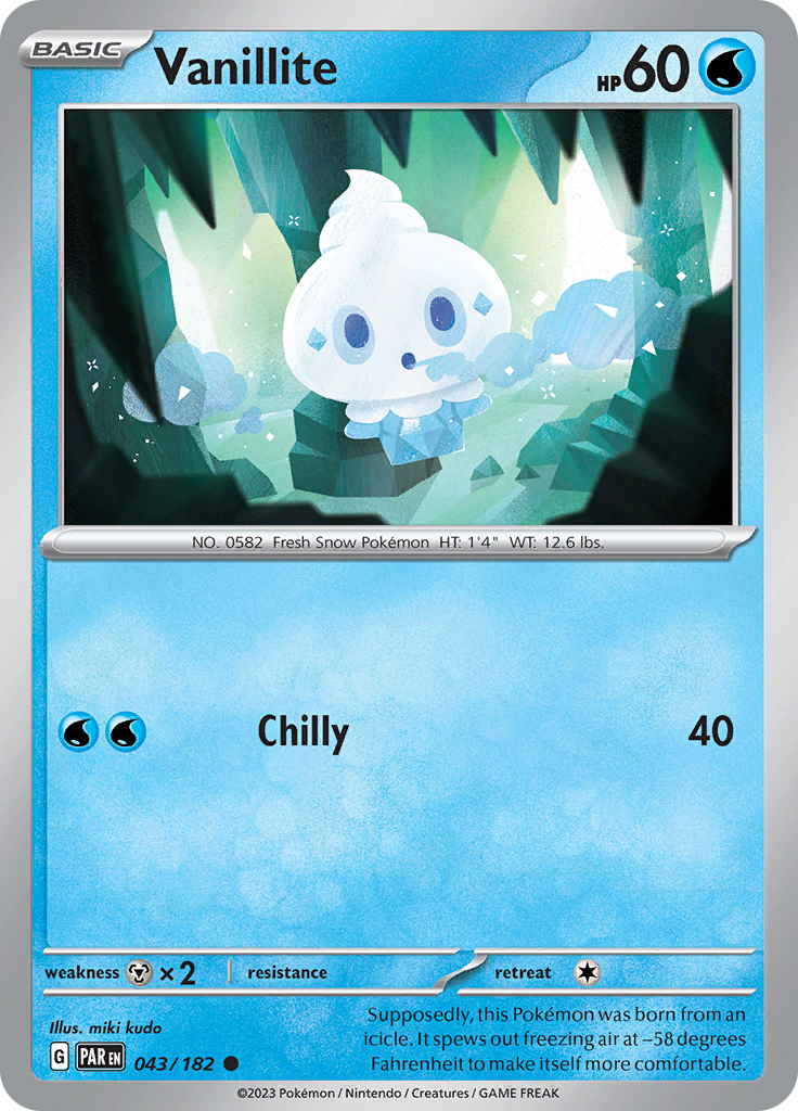 Vanillite (043/182) [Scarlet & Violet: Paradox Rift] | Odin's Place