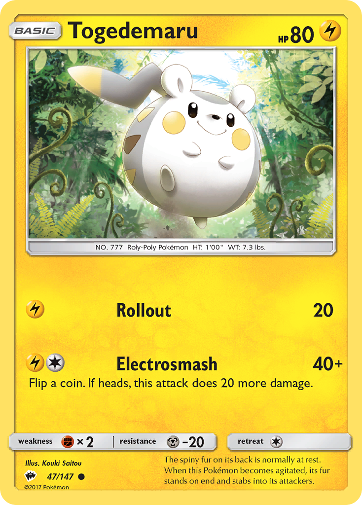 Togedemaru (47/147) [Sun & Moon: Burning Shadows] | Odin's Place