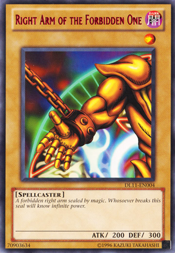 Right Arm of the Forbidden One (Red) [DL11-EN004] Rare | Odin's Place