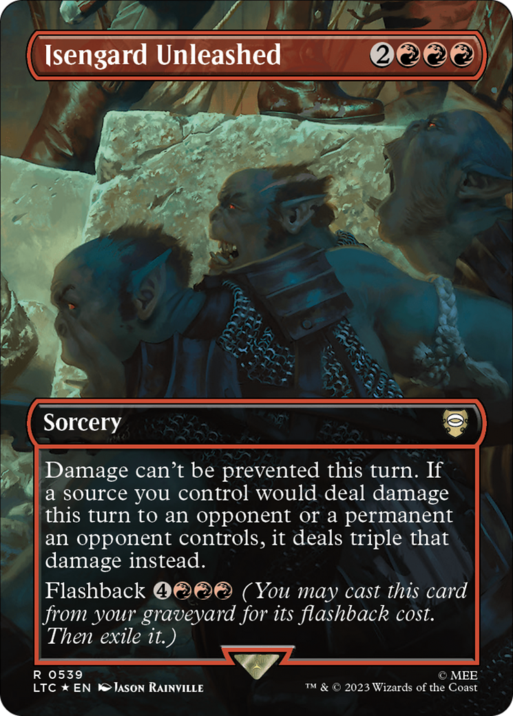 Isengard Unleashed (Borderless) (Surge Foil) [The Lord of the Rings: Tales of Middle-Earth Commander] | Odin's Place