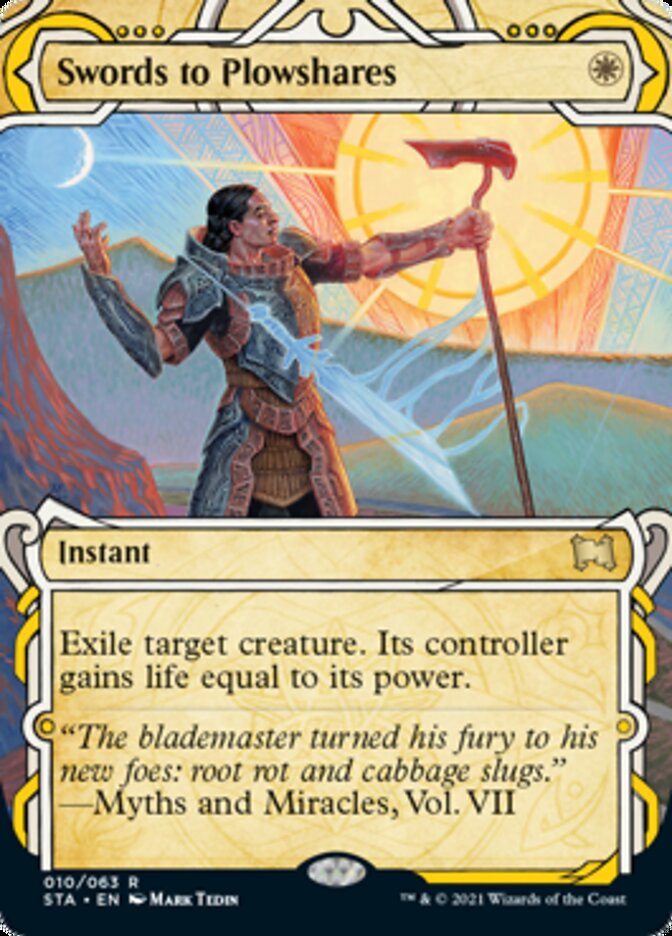 Swords to Plowshares (Foil Etched) [Strixhaven: School of Mages Mystical Archive] | Odin's Place