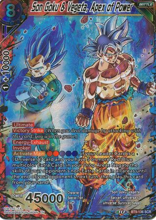 Son Goku & Vegeta, Apex of Power (BT9-136) [Universal Onslaught] | Odin's Place