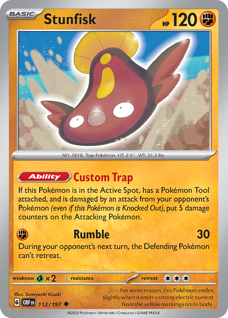 Stunfisk (112/197) [Scarlet & Violet: Obsidian Flames] | Odin's Place