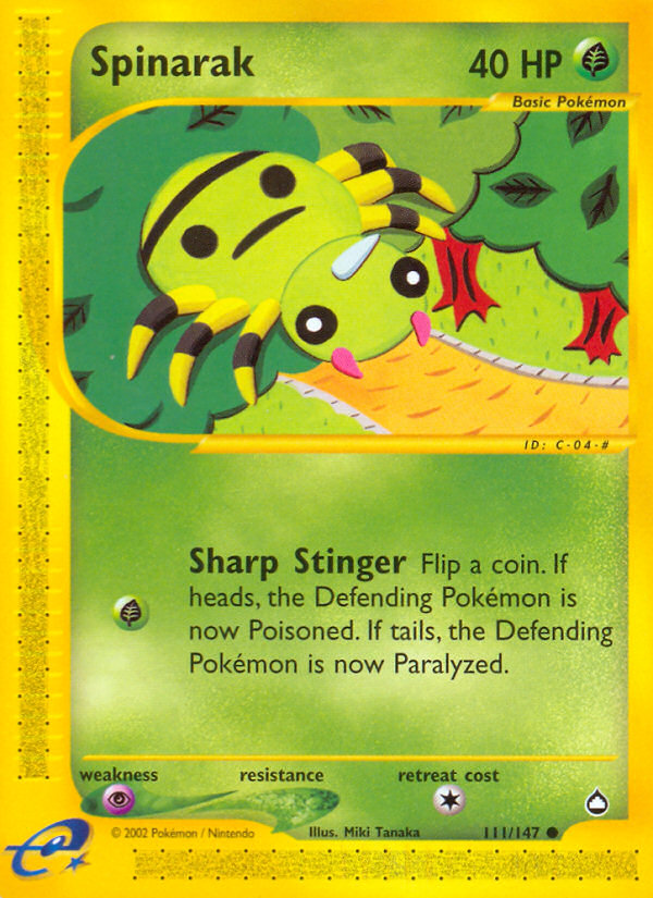 Spinarak (111/147) [Aquapolis] | Odin's Place