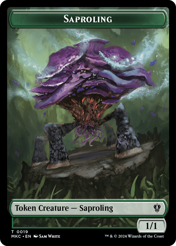 Saproling // Morph Double-Sided Token [Murders at Karlov Manor Commander Tokens] | Odin's Place