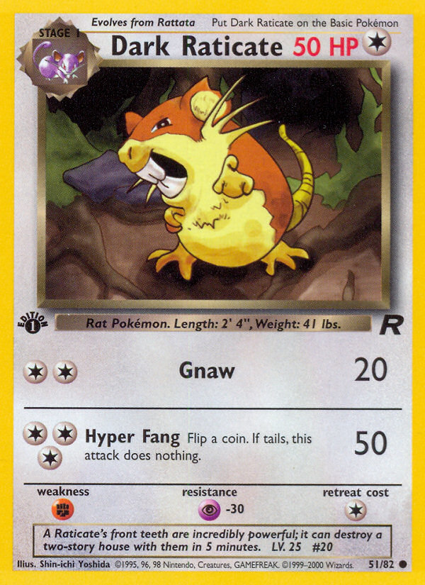 Dark Raticate (51/82) [Team Rocket 1st Edition] | Odin's Place