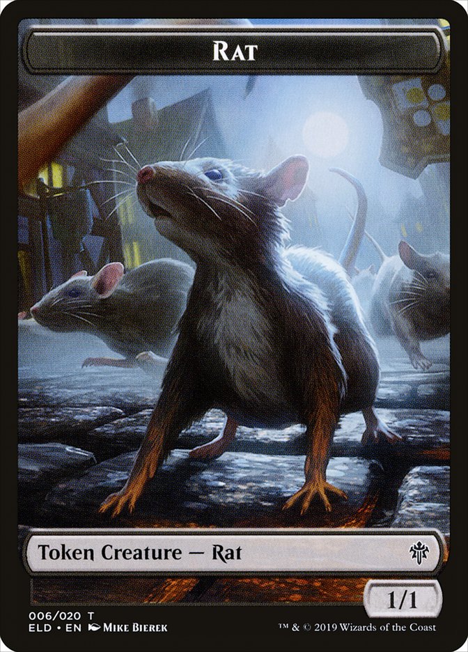Rat Token [Throne of Eldraine Tokens] | Odin's Place
