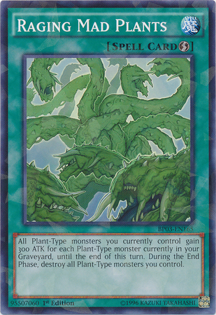 Raging Mad Plants [BP03-EN165] Shatterfoil Rare | Odin's Place