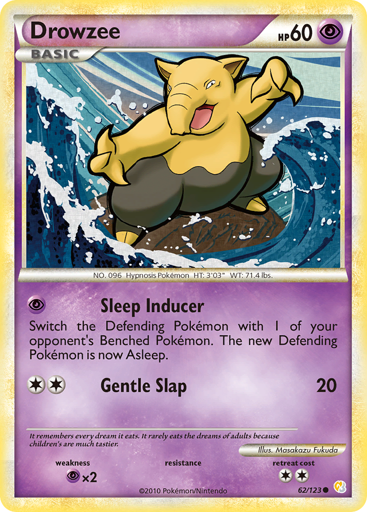 Drowzee (62/123) [HeartGold & SoulSilver: Base Set] | Odin's Place