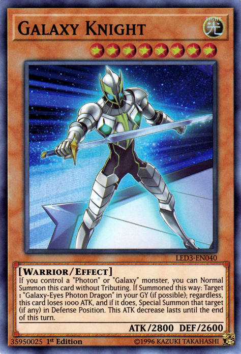 Galaxy Knight [LED3-EN040] Super Rare | Odin's Place