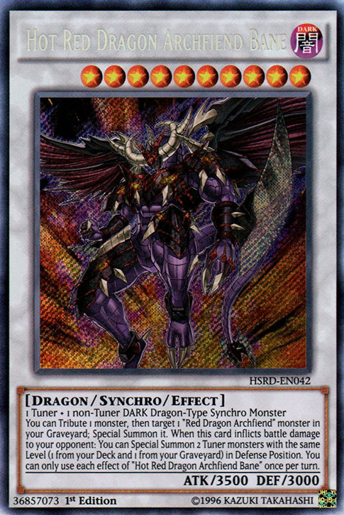 Hot Red Dragon Archfiend Bane [HSRD-EN042] Secret Rare | Odin's Place
