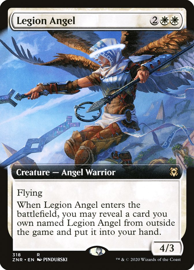 Legion Angel (Extended Art) [Zendikar Rising] | Odin's Place