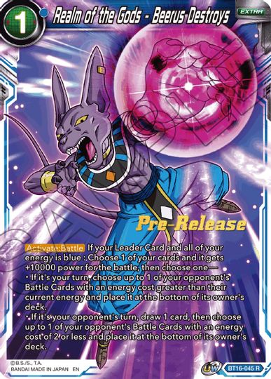 Realm of the Gods - Beerus Destroys (BT16-045) [Realm of the Gods Prerelease Promos] | Odin's Place