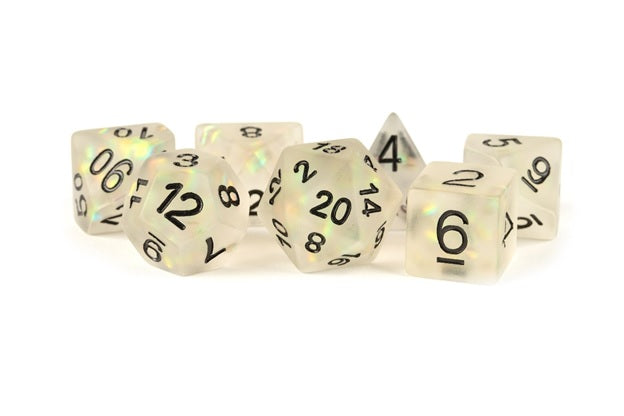MDG Poly 7 Dice Set: Icy Opal Clear | Odin's Place