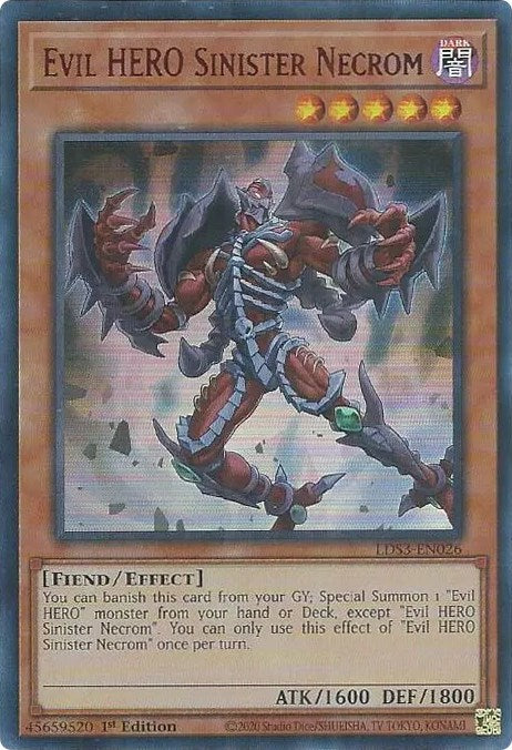 Evil HERO Sinister Necrom (Red) [LDS3-EN026] Ultra Rare | Odin's Place