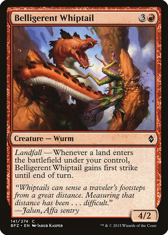 Belligerent Whiptail (141) [Battle for Zendikar] | Odin's Place