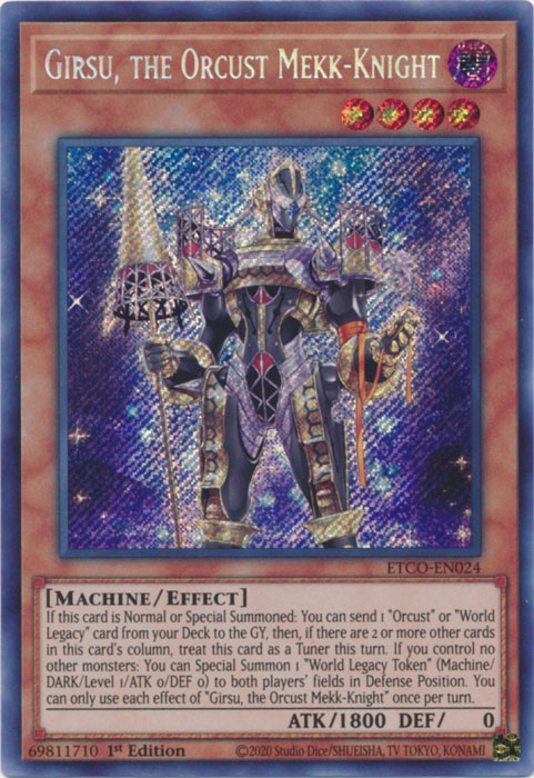 Girsu, the Orcust Mekk-Knight [ETCO-EN024] Secret Rare | Odin's Place