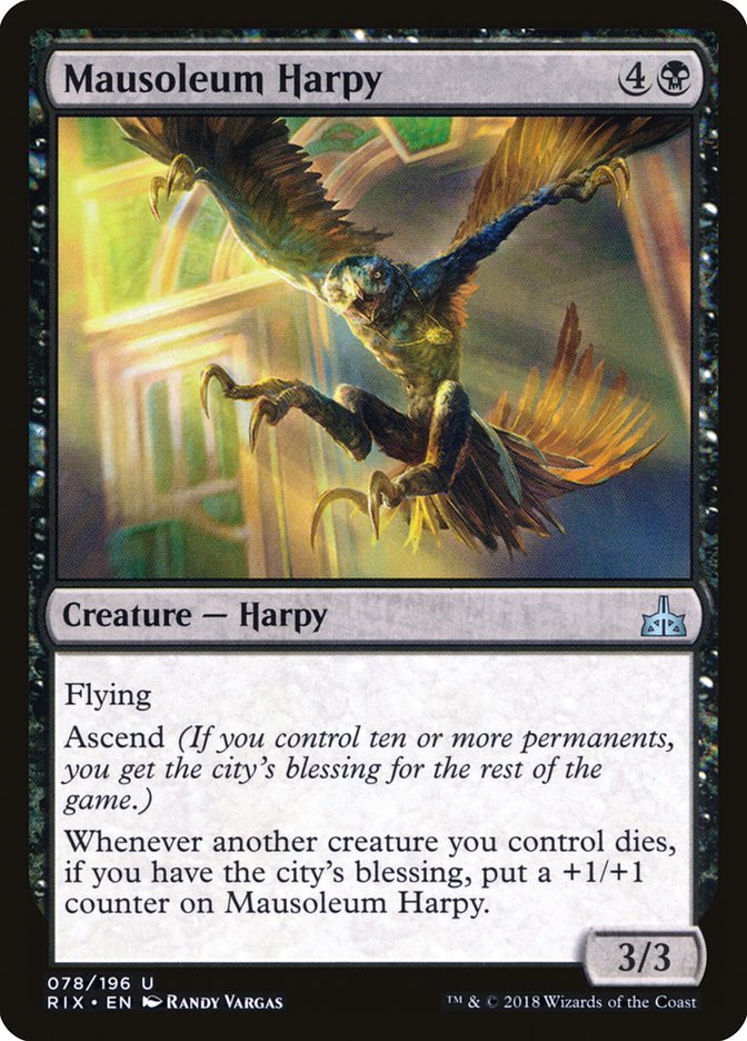 Mausoleum Harpy (78) [Rivals of Ixalan] | Odin's Place