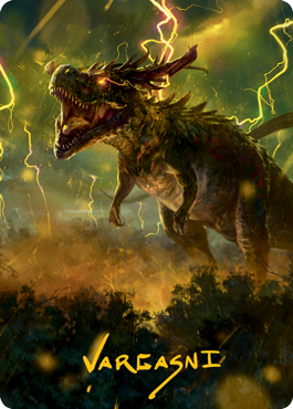 Thrasta, Tempest's Roar Art Card (42) (Gold-Stamped Signature) [Modern Horizons 2 Art Series] | Odin's Place