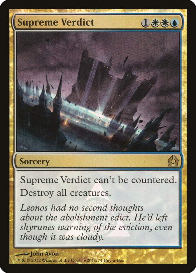 Supreme Verdict (201) (Buy-A-Box) [Return to Ravnica Promos] | Odin's Place