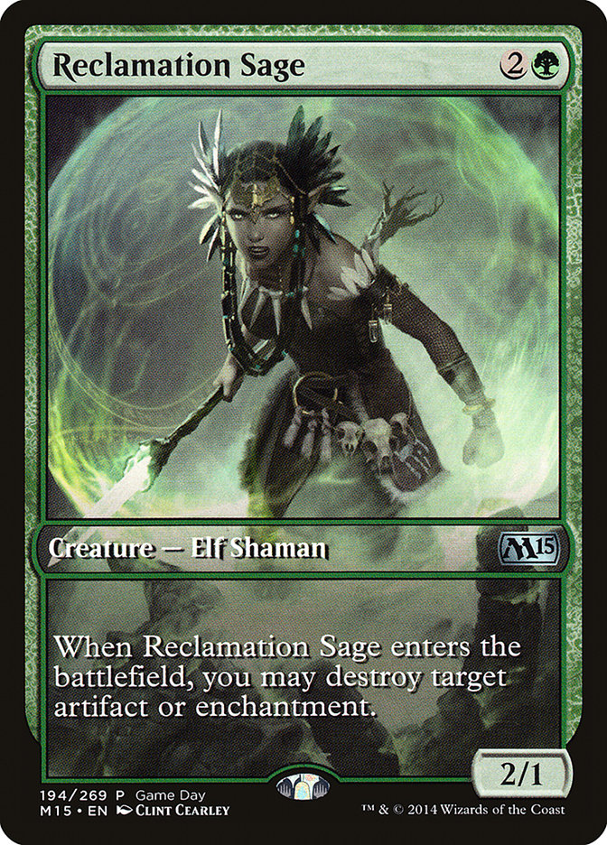 Reclamation Sage (194) (Game Day) [Magic 2015 Promos] | Odin's Place