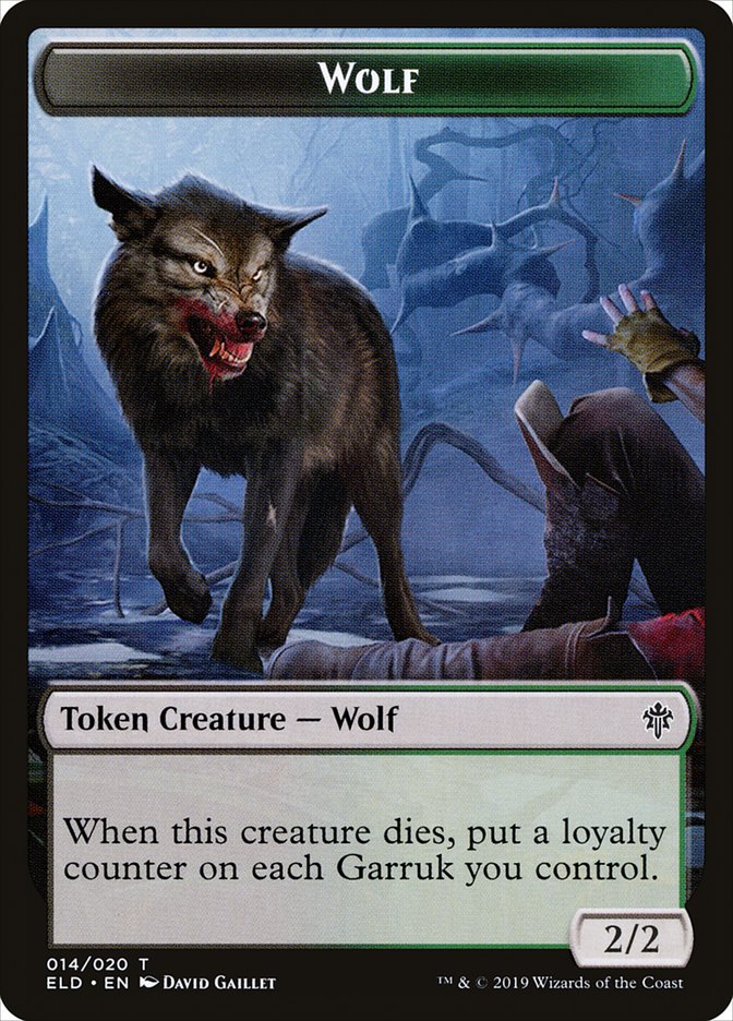 Wolf Token [Throne of Eldraine Tokens] | Odin's Place
