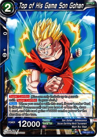Top of His Game Son Gohan (TB2-021) [World Martial Arts Tournament] | Odin's Place