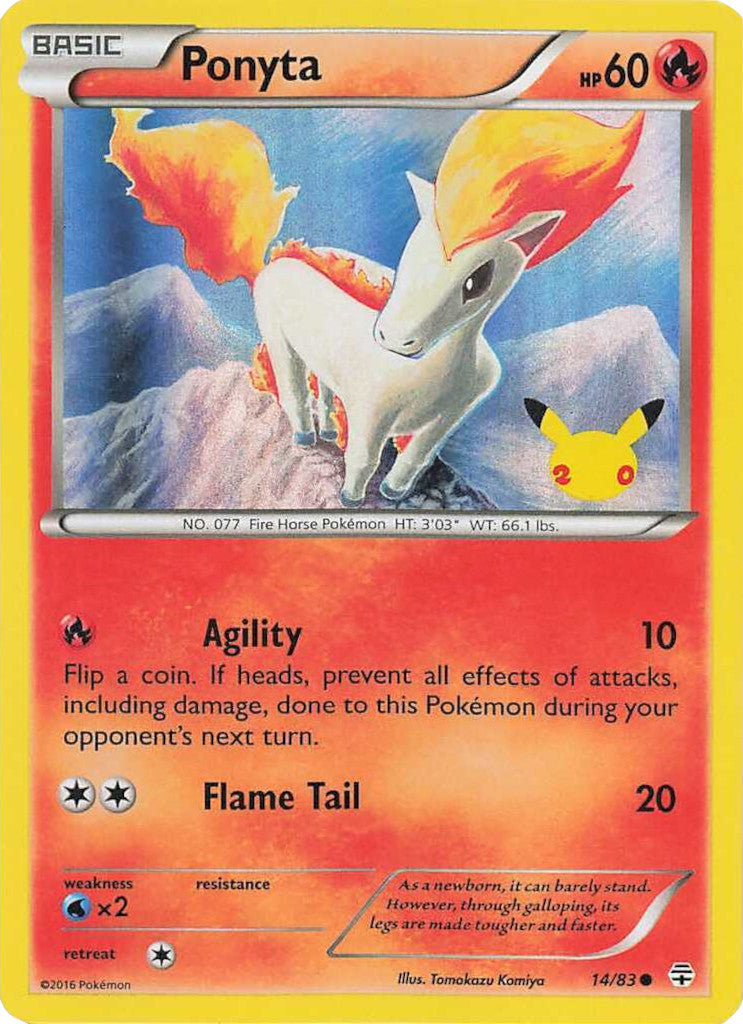 Ponyta (14/83) (20th Anniversary Stamp) [XY: Generations] | Odin's Place