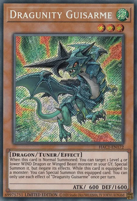 Dragunity Guisarme [HAC1-EN172] Secret Rare | Odin's Place