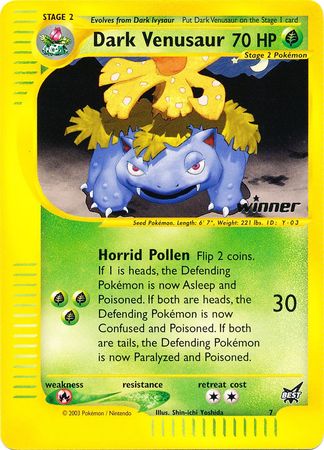 Dark Venusaur (7) (Winner) [Best of Promos] | Odin's Place