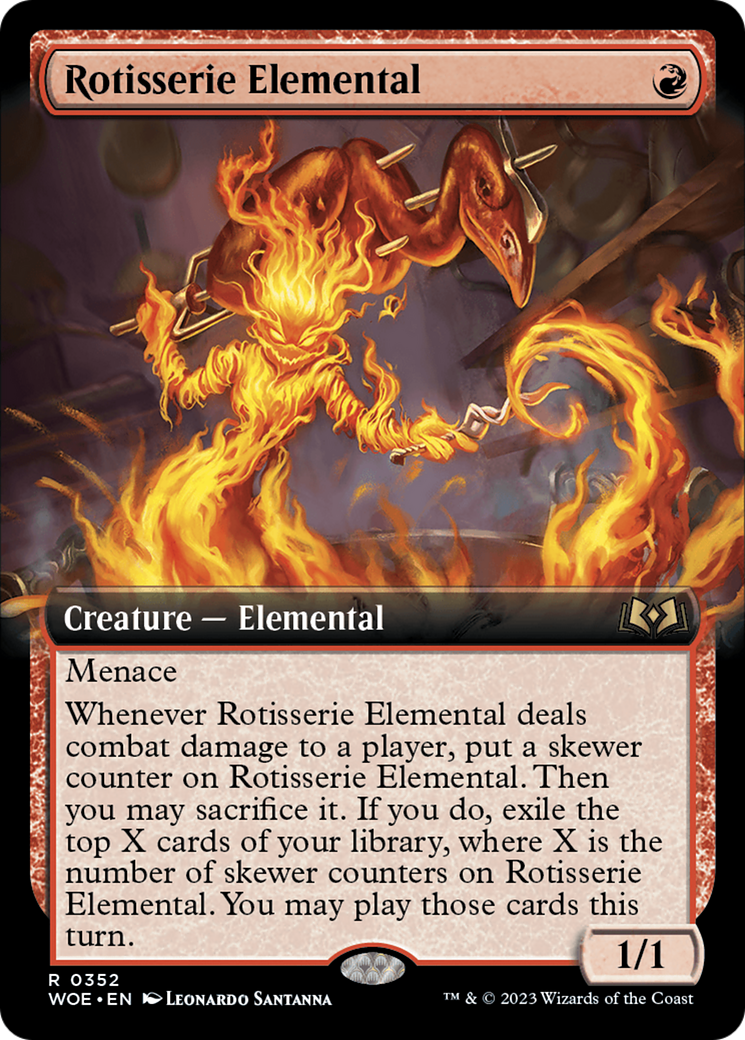Rotisserie Elemental (Extended Art) [Wilds of Eldraine] | Odin's Place