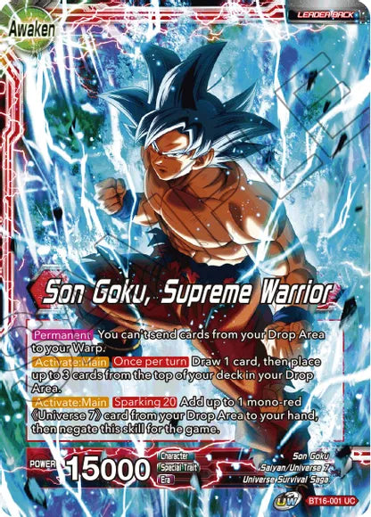 Son Goku // Son Goku, Supreme Warrior (BT16-001) [Realm of the Gods] | Odin's Place