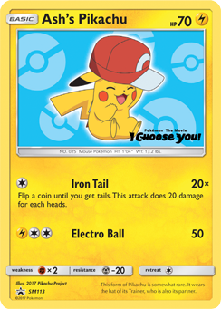Ash's Pikachu (SM113) [Sun & Moon: Black Star Promos] | Odin's Place