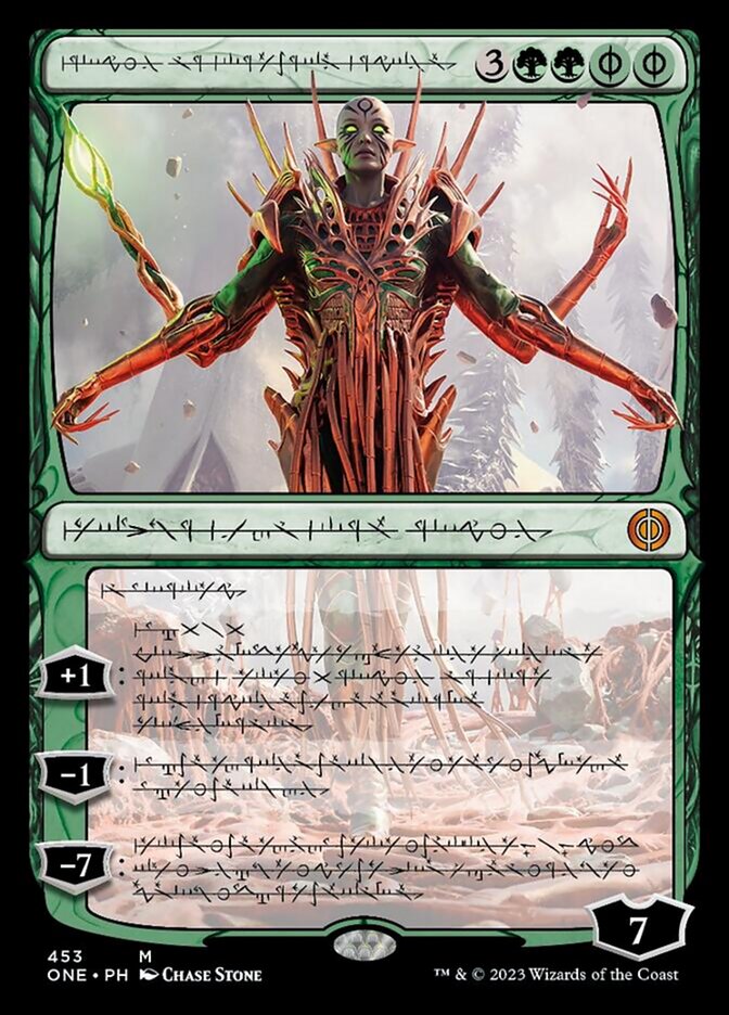 Nissa, Ascended Animist (Phyrexian Step-and-Compleat Foil) [Phyrexia: All Will Be One] | Odin's Place