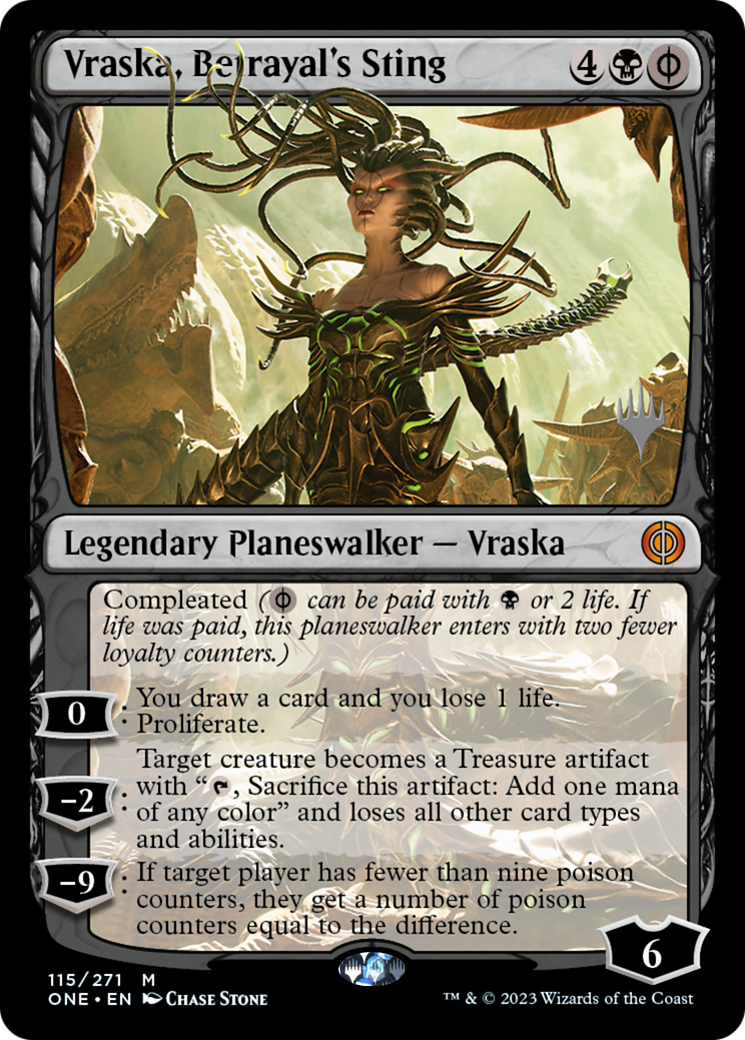 Vraska, Betrayal's Sting (Promo Pack) [Phyrexia: All Will Be One Promos] | Odin's Place