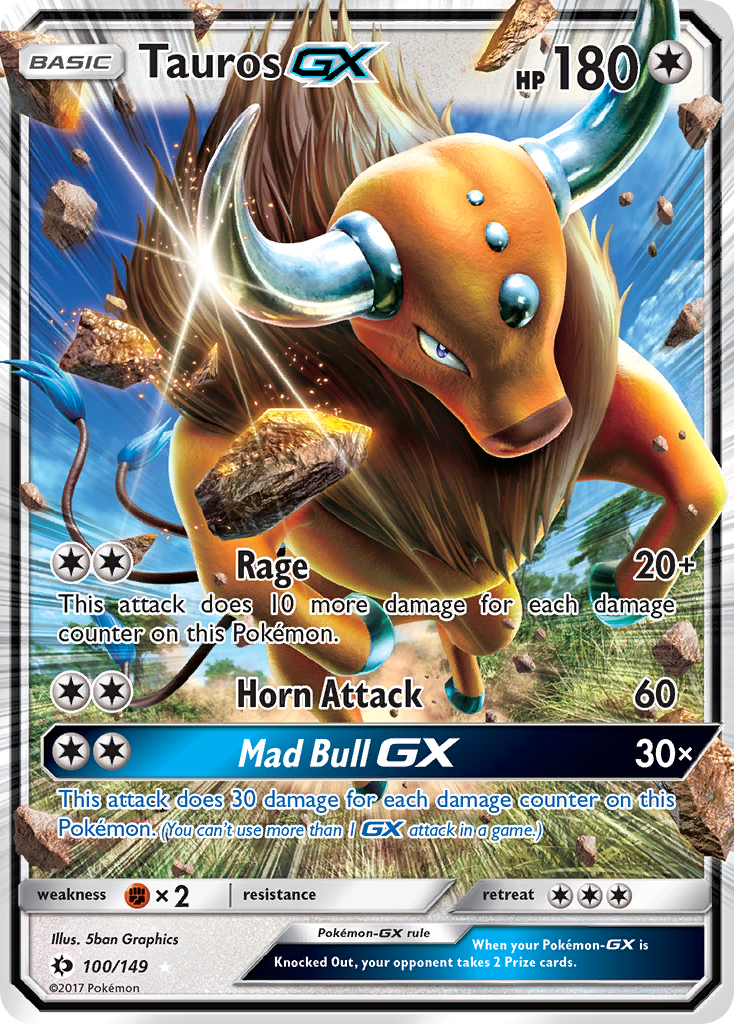 Tauros GX (100/149) [Sun & Moon: Base Set] | Odin's Place
