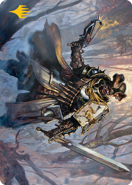 Brutal Cathar Art Card (Gold-Stamped Signature) [Innistrad: Midnight Hunt Art Series] | Odin's Place