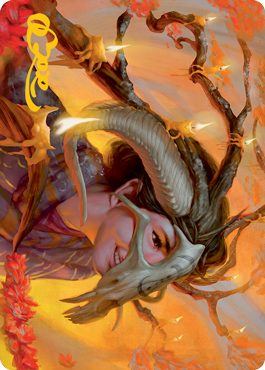 Hedgewitch's Mask Art Card (Gold-Stamped Signature) [Innistrad: Midnight Hunt Art Series] | Odin's Place