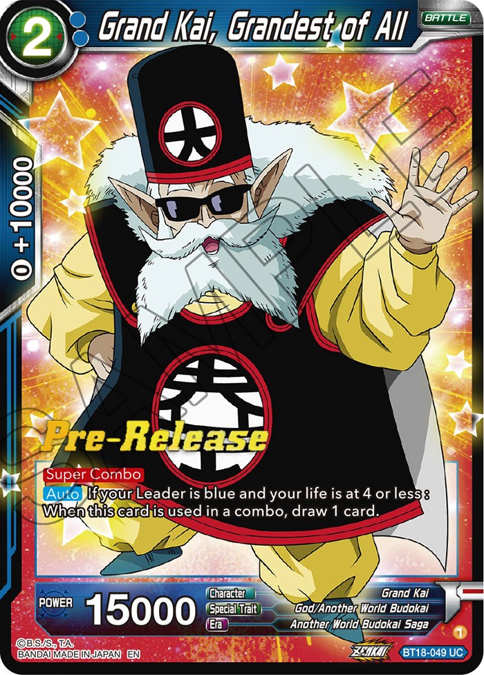 Grand Kai, Grandest of All (BT18-049) [Dawn of the Z-Legends Prerelease Promos] | Odin's Place