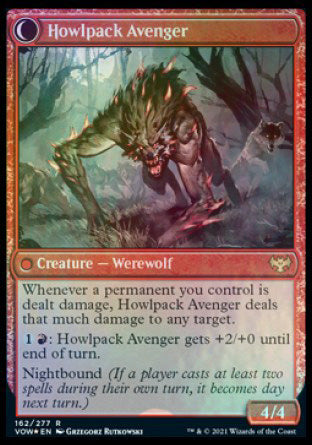 Ill-Tempered Loner // Howlpack Avenger [Innistrad: Crimson Vow Prerelease Promos] | Odin's Place