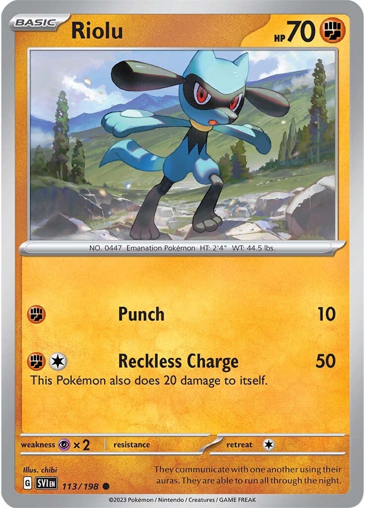 Riolu (113/198) [Scarlet & Violet: Base Set] | Odin's Place