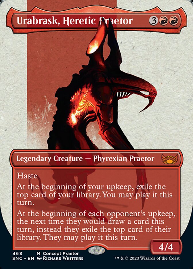 Urabrask, Heretic Praetor (Borderless Concept Praetors) [Phyrexia: All Will Be One] | Odin's Place