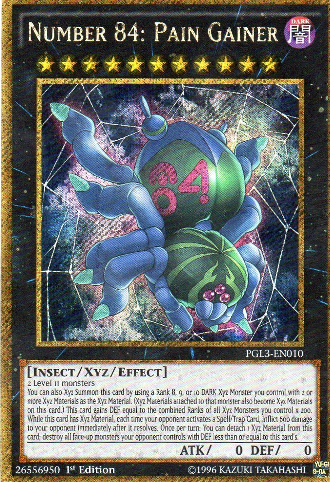 Number 84: Pain Gainer [PGL3-EN010] Gold Secret Rare | Odin's Place