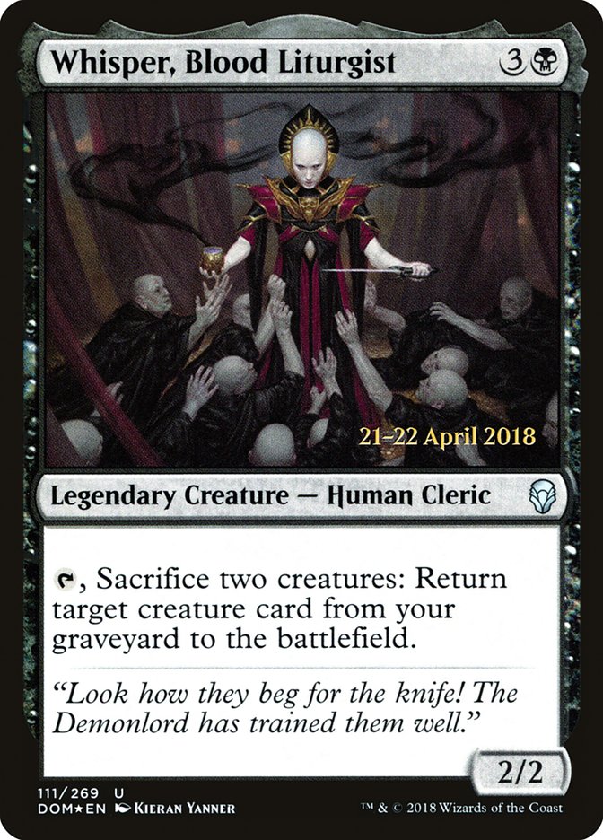 Whisper, Blood Liturgist (111) [Dominaria Prerelease Promos] | Odin's Place