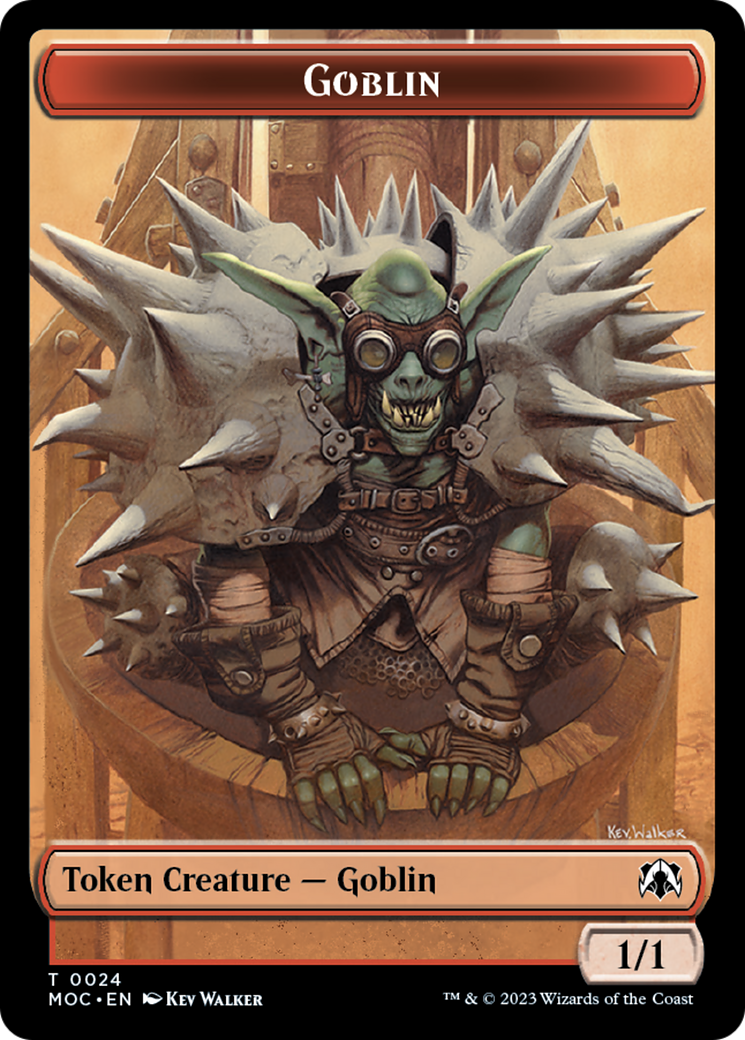 Goblin // Sliver Double-Sided Token [March of the Machine Commander Tokens] | Odin's Place