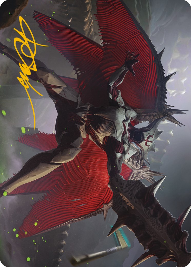 Phyrexian Vindicator Art Card (Gold-Stamped Signature) [Phyrexia: All Will Be One Art Series] | Odin's Place