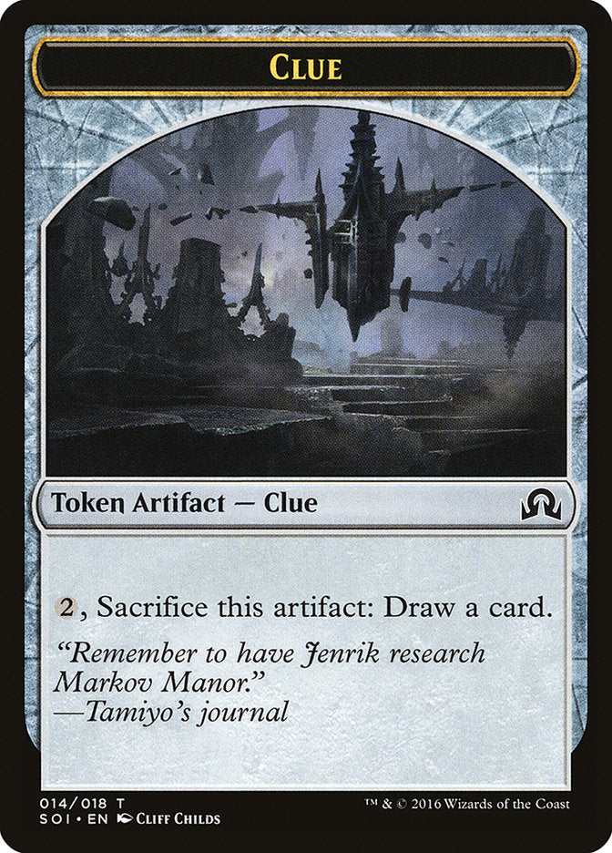 Clue Token (014/018) [Shadows over Innistrad Tokens] | Odin's Place